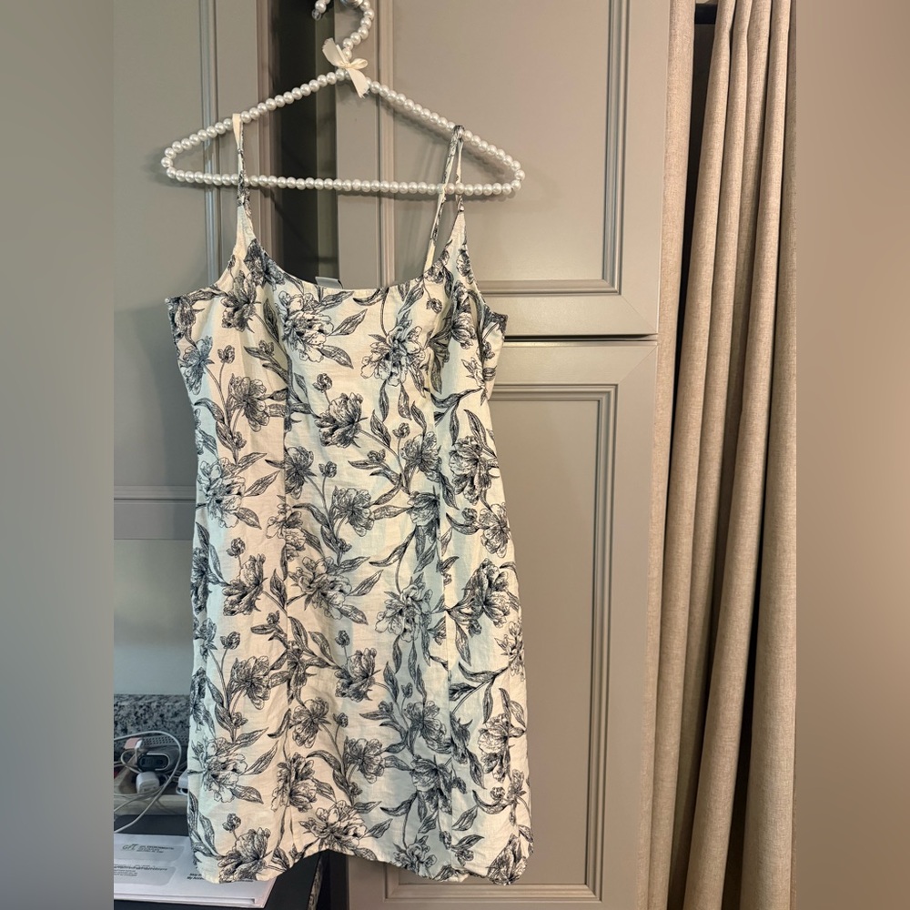 A New Day Black and White Floral Midi Dress